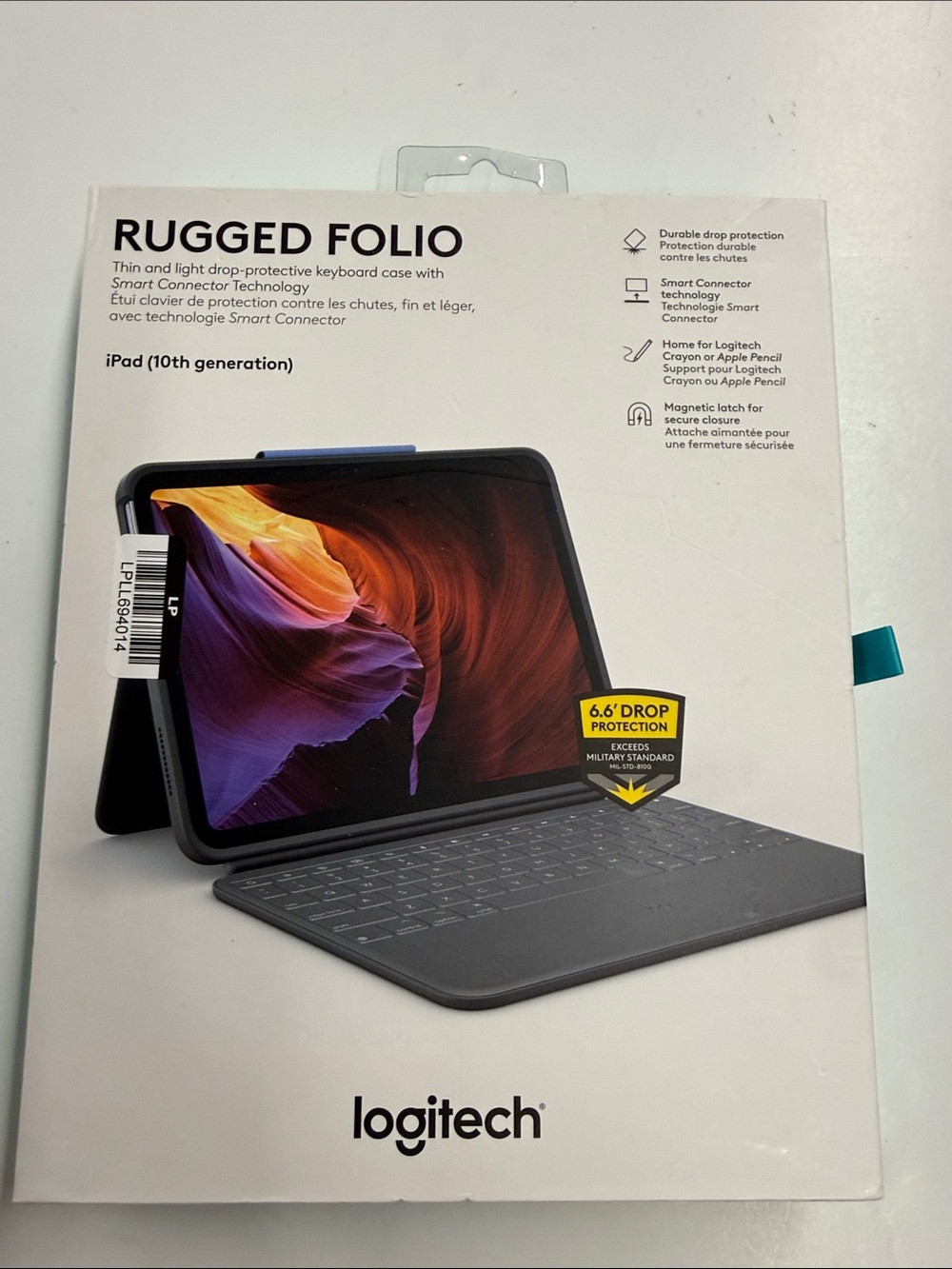 NEW Logitech Rugged Folio Keyboard Case for iPad (10th Gen)